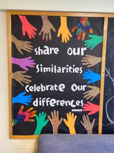 share our similarities celebrate our differences front office diversity bulletin board idea