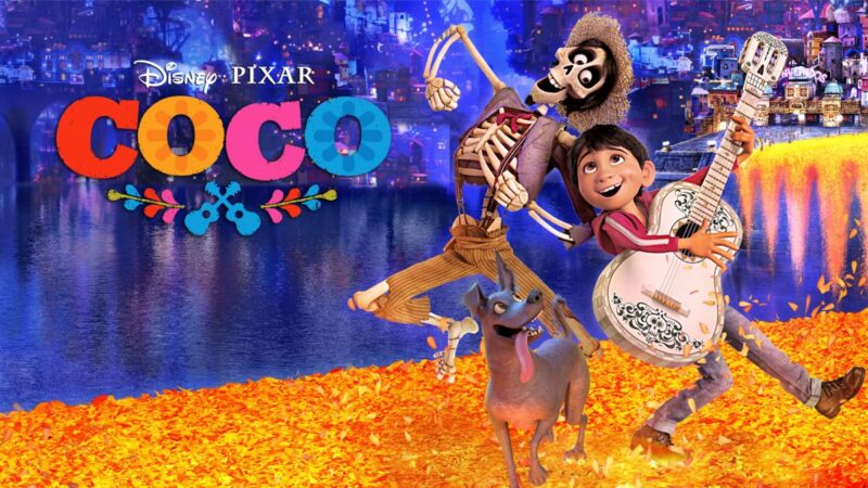 movie poster for coco movie for hispanic heritage month activity