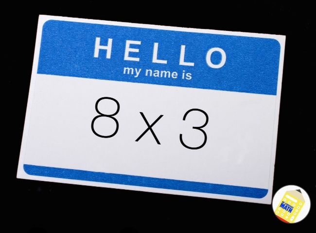 Hello My Name Is name tag reading 8 x 3 