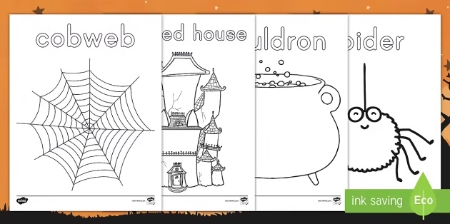 halloween coloring sheets from twinkl