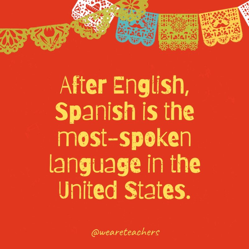 After English, Spanish is the most-spoken language in the United States.