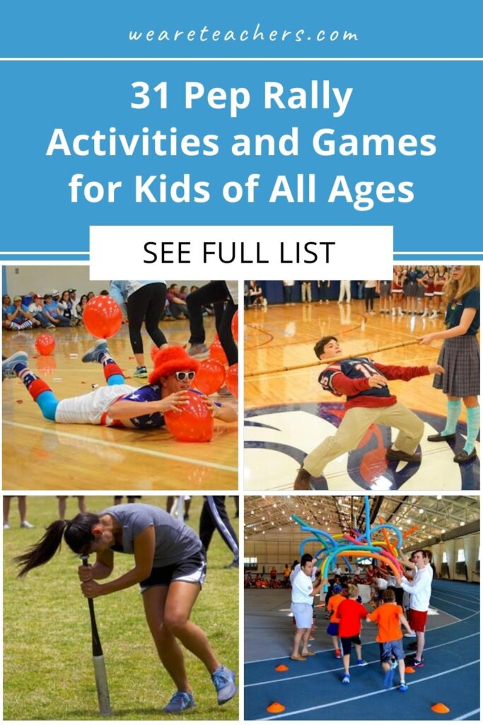 Rally your students by including these 31 pep rally games and activities for all ages and abilities in your next pep rally!