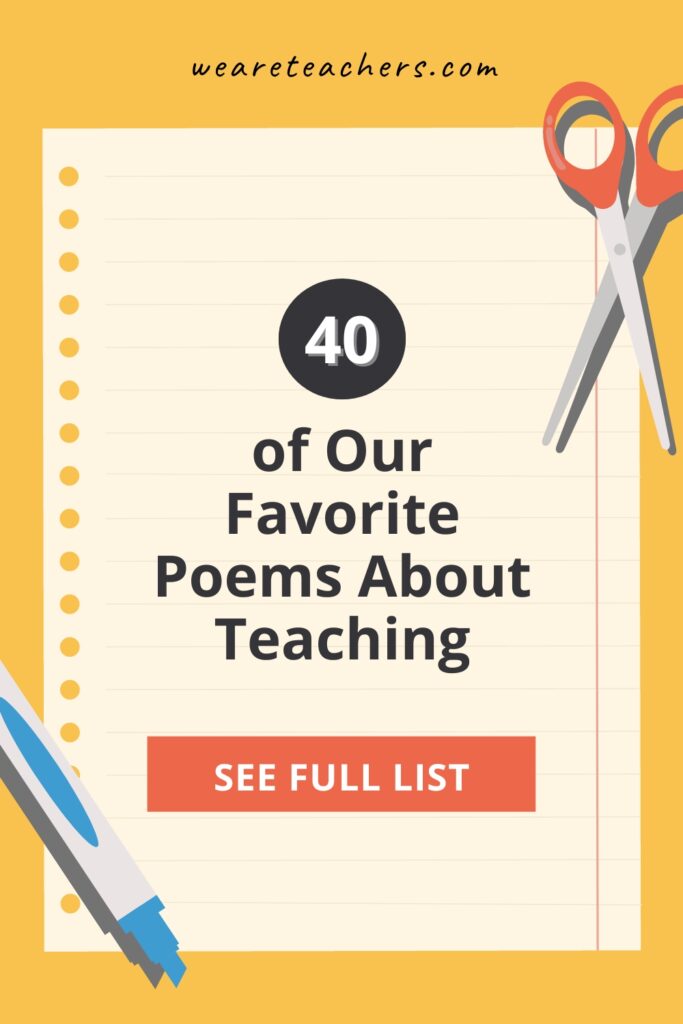 These poems about teaching really nail what it's like to work in a classroom. What are your favorite poems about teaching? Please share!
