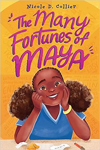 Book cover for The Many Fortunes of Maya as an example of fourth grade books