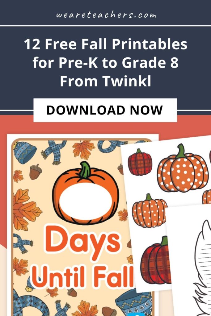 Download these free fall printables from Twinkl.com and get your students ready for the fall season while also fostering creativity!