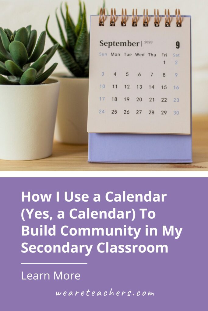 Here's a quick and easy calendar routine to build community, excitement, and engagement in your secondary classroom!