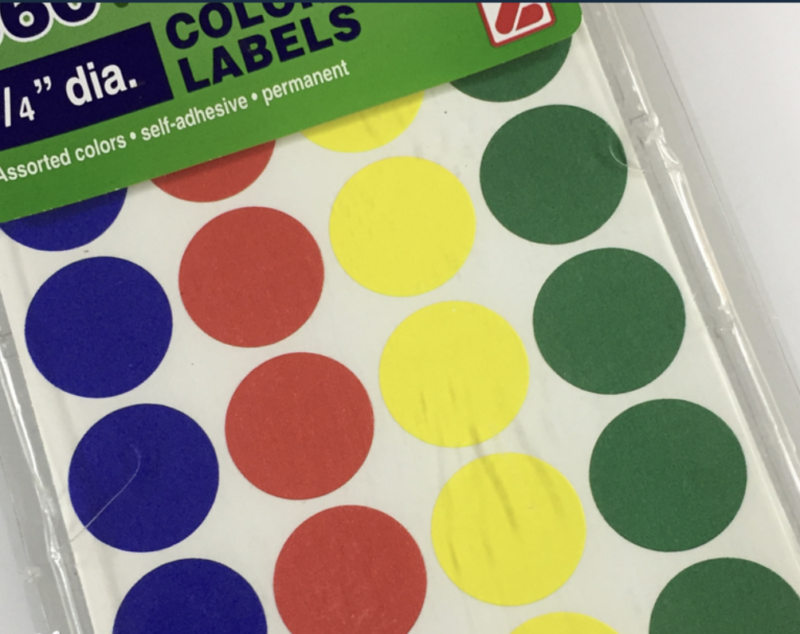 Colored dots sheet