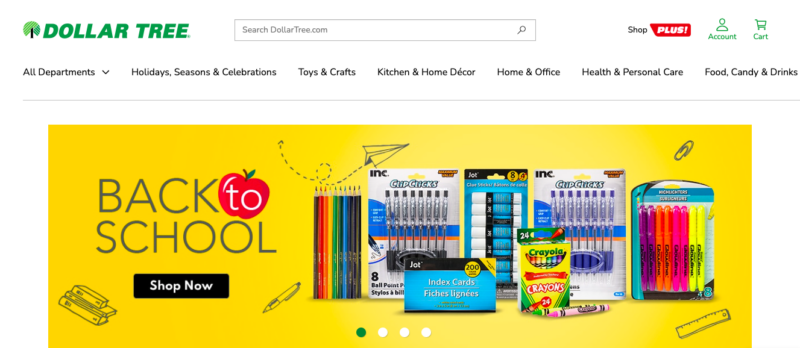 Main image from the Dollar Tree Website