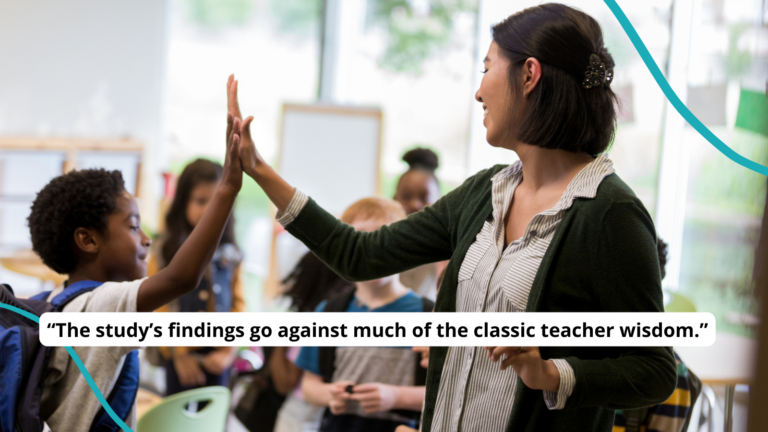 Photo of teacher with quote about earning students' respect