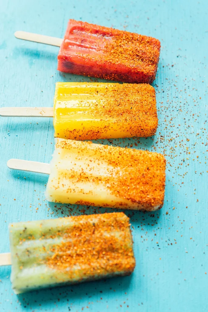 different flavored paletas or popsicles for Hispanic Heritage Month